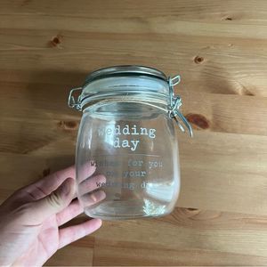 Wedding day wishes jar
